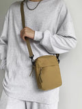 Messenger Sling Bags For Men Casual Canvas Small Zipper Crossbody Pouch Simple Small Crossbody Shoulder Bag Men Bag