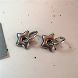 Stainless Steel Star Moon Heart Hoop Earrings For Women Men Punk Hip Hop Earrings Trend Y2K Fashion Jewelry Ear Accessories