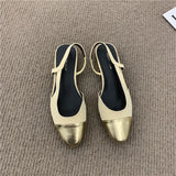 High Heel Sandal for Women Suit Female Beige Bow Shoes Summer Med High-heeled Fashion Black Comfort Retro Girls Medium Clos