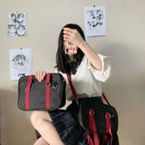 JK Uniform Handbag Preppy Style Canvas Shoulder Bags for Women Japanese Solid Large Capacity Bags Harajuku Bolso Mujer