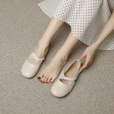 Round Toe Gothic Low Heel Elegant Shoes for Women Japanese Style Lolita Pearl Mary Jane Ladies Summer Footwear Shoe Stylish