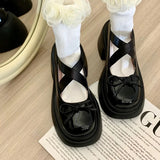 Bow Women Platform Marie Jane Shoes Mid Heels Fashion Sandals Summer New Thick Pumps Casual Chunky Women Lolita Shoes