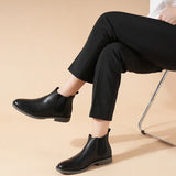 Chelsea Boots High Quality Mens Casual Dress Business Shoes Comfortable Fashion Leather Men Boots