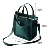 Large Corduroy Women's Shoulder Bag Canvas Ladies Tote Bag Fashion Handbag Messenger Bags Student Crossbody Shopper Bag Casual