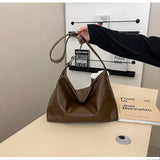 New Large Capacity PU Zipper Underarm Women's Shoulder Bags High Quality Autumn Versatile Leisure Concise Crossbody Bag