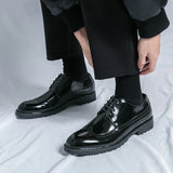 Brand Fashion Leather Men's Formal Shoes Oxford Spring and Autumn Men's Comfortable Lacing Wedding Party Office Business Shoes