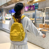 Corduroy Backpack New Women Small Bookbags Pure Color Shoulder Bag Teenger Girl Travel Bags Female Mochila Striped Rucksack