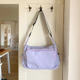 Nylon Solid Colors Hot Selling Crossbody Bag Zipper Trendy Fashion Shoulder Bag Soft Simple Large Capacity Handbag