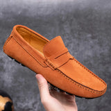 Italian Desgin Men Casual Shoes Summer Genuine Leather Men Loafers Moccasins Slip On Men's Flats Breathable Male Driving Shoes