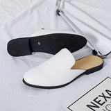 Italian Luxury Slip-On Loafers Men's white Daily Soft Sole Casual Shoes Outdoor Business Dress Shoes Indoor mens leather sandals