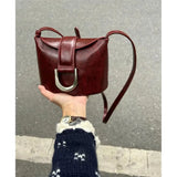 Mini Red Crossbody Bags for Women Pu Leather Female New Winter Trend Korean Fashion Simple Handbags and Purses