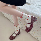 Shoes Woman Flats British Style Shallow Mouth Round Toe Dress Comfortable Preppy Summer On Heels New Retro High Sweet Mary