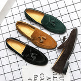 Summer Men Suede Tassel Leisure Shoes Italy Style Soft Moccasins High Quality Men Loafers Flats Driving Shoes