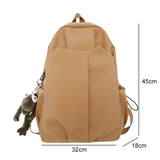 Fashion Solid Color Women Backpack Female Pleated Waterproof Nylon Travel Bag Men Big Laptop Backpacks Unisex Schoolbag