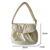 Soft Cotton Women's Casual Crossbody Shoulder Bag White Large Capacity Messenger Purse Student Bag Simple Lady Fashion Bags