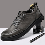 Italian Brand Men's Business Casual Shoes Fashion Genuine Leather Shoes Office Banquet Men's Formal Shoes Thick Bottom Lacing