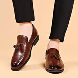 Style Dress Shoes for Men Brand New Business Casual Shoes Slip on Leather Shoes Plus Size for Men Wedding Party Shoes