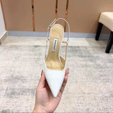 Dark Apricot Shallow Women Slingback Pumps Vintage Pointed Toe Summer Chic Work Stilettos Brown Lady Thin High Heels Zapatillas