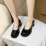 New Low-heeled Single Shoes New Pointed Toe Chunky Heel High Shoes Bridesmaid Wedding Shoes Lady Pumps Dress Shoes