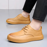 Spring/fall High quality casual shoes men's luxury board shoes leisure shoes brown lace-up sneakers men's driving shoes Moccasin