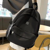 Nylon backpack for women solid color fashion Korean version schoolbag female college students casual shoulders Rucksack