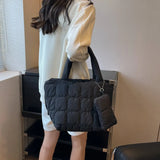 Cloth Padded Shoulder Bag for Women Korean Fashion Designer Soft Trends Winter Handbags and Purses Y2k