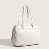 Solid Color Large Capacity Handbags Women High Quality Underarm Bag Casual Luxury Designer New Business Shoulder Bag Leather
