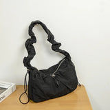 Spring New Folded Retro Shoulder Bag Fashionable Elegant Nylon Cloud Bag Casual Versatile Unique High end Crossbody Bag