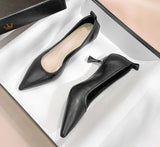 Pointed Toe Ladies Summer Footwear With Medium Heels Moccasins Shoes For Women Stilito Chic Elegant And Low Price Non Slip