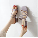 Women's Slippers and Ladies Sandals Outside Open Toe with Heel Shoes Roman Slides Casual Non Slip New Style  Trend Luxury 39