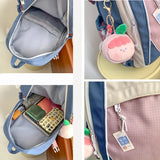 Patchwork Color Women Backpack Waterproof Nylon Travel Bag High Quality Student Bookbag Preppy Schoolbag Rucksack