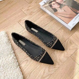 Pointed Toe Low Heel Elegant Office Shoes For Women Luxury Leather Casual Ladies Summer Footwear Y2k Non Slip Genuine Mark