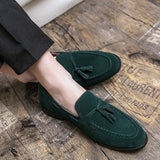 Summer Men Suede Tassel Leisure Shoes Italy Style Soft Moccasins High Quality Men Loafers Flats Driving Shoes