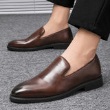 Italian brand mens Loafers Men's brown daily soft sole red sole patent leather shoes Outdoor business dress shoes big size：38-48