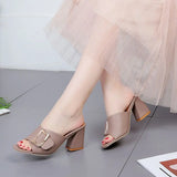 White Heeled Open Toe House Slides Rubber Summer Home Shoes Indoor Women's Slippers and Ladies Sandals Comfortable Elegan B
