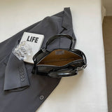 Small Crossbody Bags with Short Handle for Women Trend Fashion Leather Shoulder Bag Female Solid Color Handbags