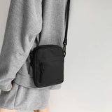 New Messenger Sling Bags For Men Casual Canvas Small Zipper Crossbody Pouch Simple Small Crossbody Shoulder Bag Men Bag