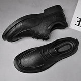 Fashion Classic Men's Genuine Leather Shoes Lace Up Office Business Shoes Commuter Men's Casual Shoes Banquet Suit Shoes