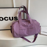 Zipper Nylon High Quality Travel Handbag Solid Color Versatile Large Capacity Crossbody Bag Soft Commuter Shoulder Bag