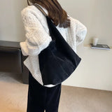 High quality soft and skin friendly velvet tote bag new magnetic buckle large capacity fashionable women's shoulder bag