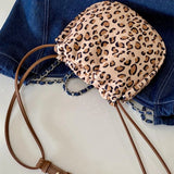 Casual Leopard Print Women's Crossbody Bags Fashion Ladies Small Shoulder Bag Lightweight Commuter Female Coin Purse Handbags