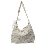 Nylon Flower Pattern Lace Decoration Women's Tote Bag  Best-selling Fashionable and Versatile Large Capacity Shoulder Bag