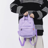 Y2K Bags For Women Soild Canvas Backpacks Shoulders Bag Female Travel Knapsack Korean Packbag Vintage Rucksack Book Mochila