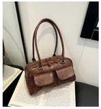 Autumn and winter Small Double Pockets Shoulder Bags for Women New Fashion Trend Designer Underarm Bag Female Handbags
