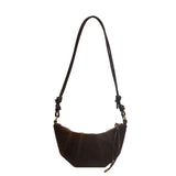 Velvet Material Zipper High Quality Shoulder Bag Solid Color Simple Fashionable Crossbody Bag Soft Western Style Handbag