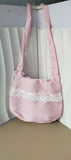 New Women's Japanese Korean Bow Lace Shoulder Bag Large Capacity Causal Sweet Student Canvas Bags