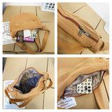 Canvas Bags For Women Vintage Handbags Casual Shoulder Crossbody Bag Eco Bag Korean Messenger Bag Y2K Unisex Black Shopper Bag