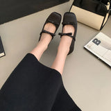 Shallow Mouth Shoes Woman Comfortable And Elegant Bow-Knot Modis Female Footwear Square Toe Low Heels Riband Butterfly