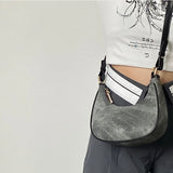 Fashion Design Women's Hobos Shoulder Bags Half Moon Ladies Underarm Bag Clutch Purse Handbags Female Crescent Messenger Bag
