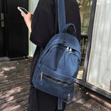 Denim Backpacks for Women New Zipper Fashion Backpack Casual Versatile Hot Sale Simplicity Basic Style Bolsas Femininas